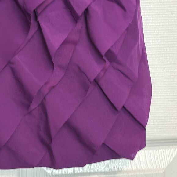 Apt. 9 | Women’s Tiered Ruffle Front Purple Sleeveless Blouse Tank Top - Picture 4 of 15